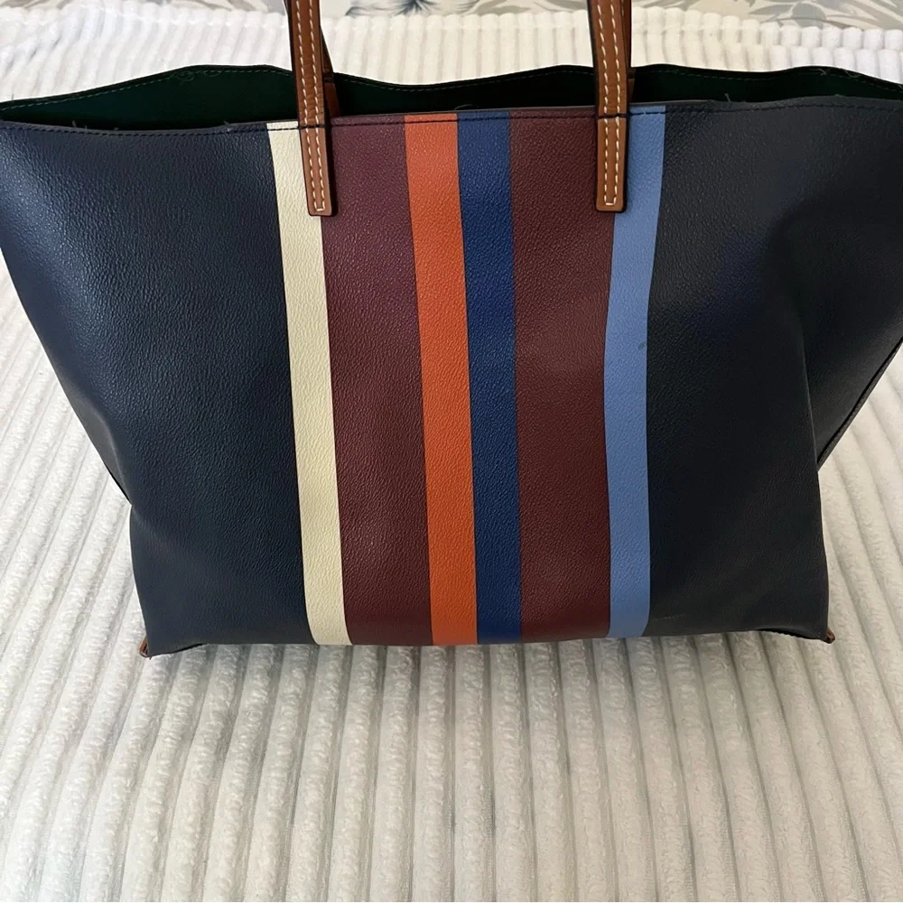 Tory Burch Striped Tote Bag